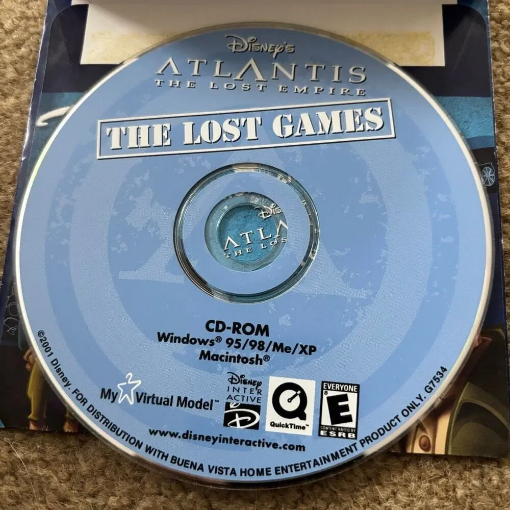 Disney’s Atlantis The Lost Empire PC CD-ROM For Windows 95/ 98/Me/XP